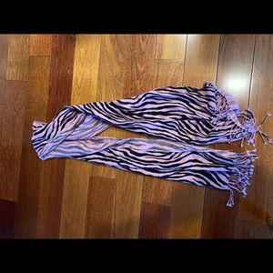 Cashmere purple zebra scarf